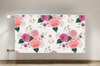 Cobertura magnética para radiador flores cor de rosa
