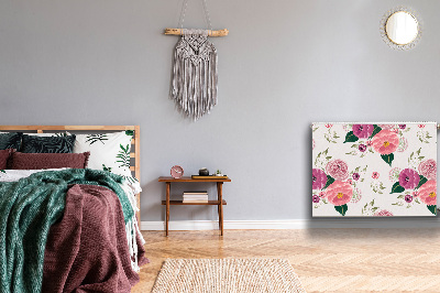 Cobertura magnética para radiador flores cor de rosa