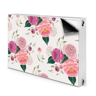 Cobertura magnética para radiador flores cor de rosa