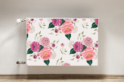 Cobertura magnética para radiador flores cor de rosa