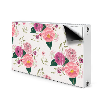 Cobertura magnética para radiador flores cor de rosa