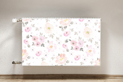Cobertura magnética para radiador Flores em aquarela