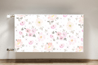 Cobertura magnética para radiador Flores em aquarela