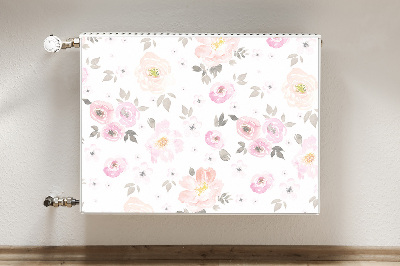 Cobertura magnética para radiador Flores em aquarela