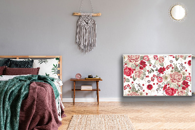 Cobertura magnética para radiador flores vermelhas