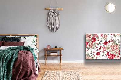 Cobertura magnética para radiador flores vermelhas