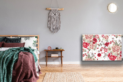 Cobertura magnética para radiador flores vermelhas