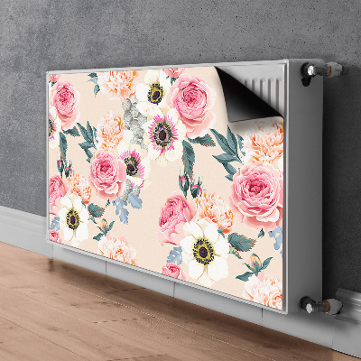 Cobertura magnética para radiador Flores em tons pastel