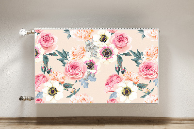 Cobertura magnética para radiador Flores em tons pastel