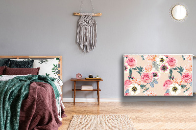 Cobertura magnética para radiador Flores em tons pastel