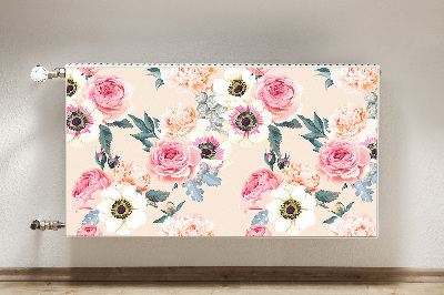 Cobertura magnética para radiador Flores em tons pastel