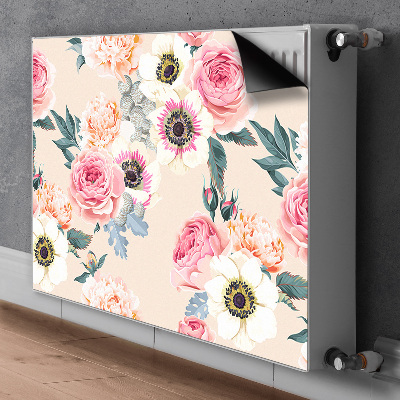 Cobertura magnética para radiador Flores em tons pastel