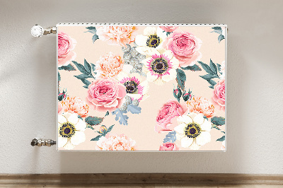 Cobertura magnética para radiador Flores em tons pastel