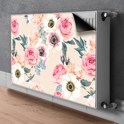 Cobertura magnética para radiador Flores em tons pastel