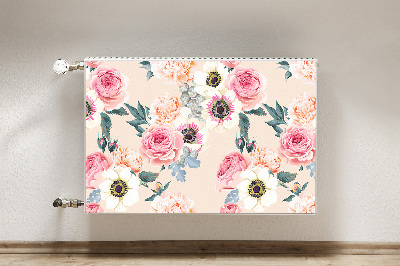 Cobertura magnética para radiador Flores em tons pastel