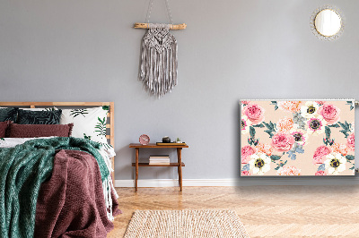 Cobertura magnética para radiador Flores em tons pastel