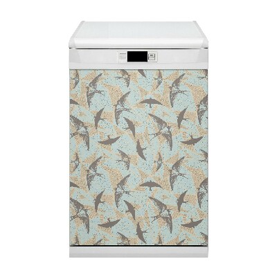 Capa magnética para máquina de lavar louça Andorinhas voadoras