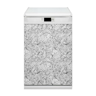 Painel magnético para máquina de lavar louça Padrão de rabiscos