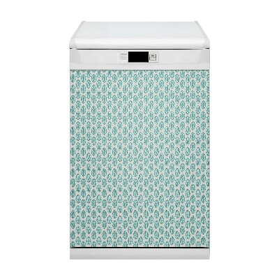 Capa magnética para máquina de lavar louça Padrão de folhas