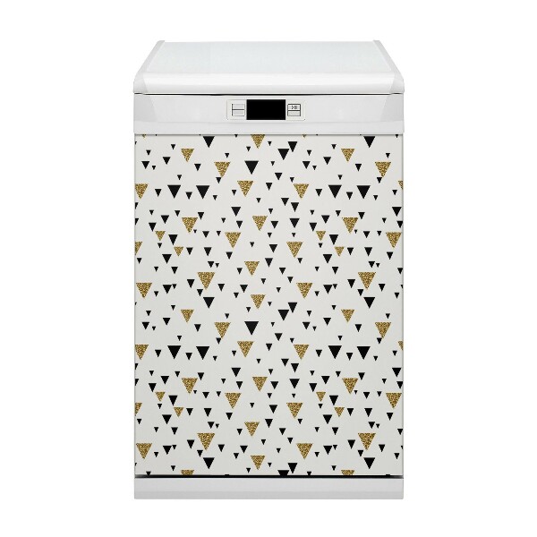 Capa magnética para máquina de lavar louça Triângulos dourados