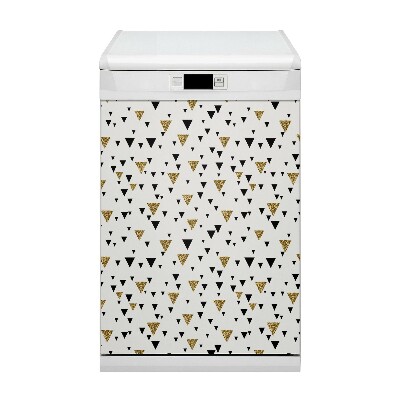 Capa magnética para máquina de lavar louça Triângulos dourados