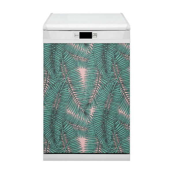 Painel magnético para máquina de lavar louça Folha exótica