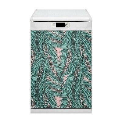 Painel magnético para máquina de lavar louça Folha exótica