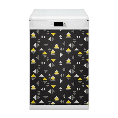 Painel magnético para máquina de lavar louça Triângulos desenhados