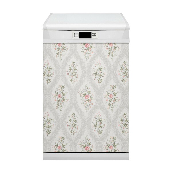 Capa magnética para máquina de lavar louça Papel de parede retrô