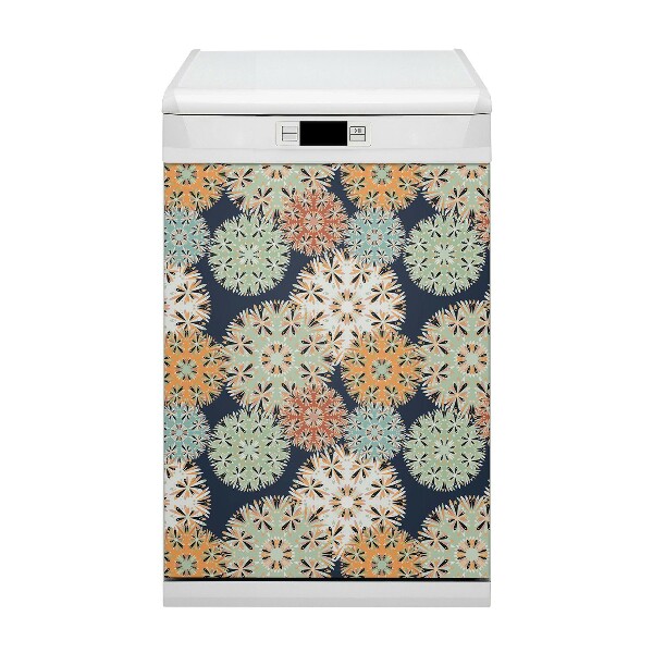 Capa magnética para máquina de lavar louça Mandalas coloridas