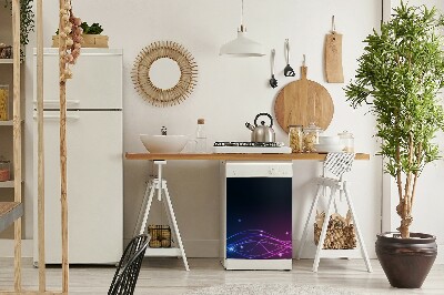 Capa magnética para máquina de lavar louça Espaço abstrato