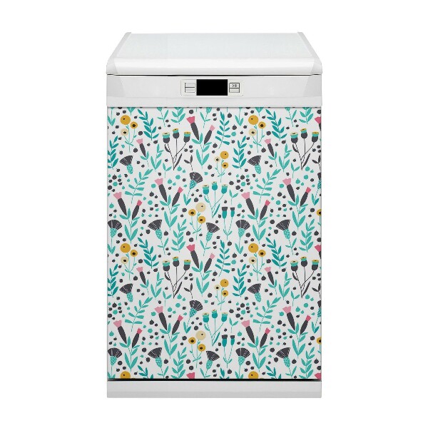 Capa magnética para máquina de lavar louça Flor da Escandinávia