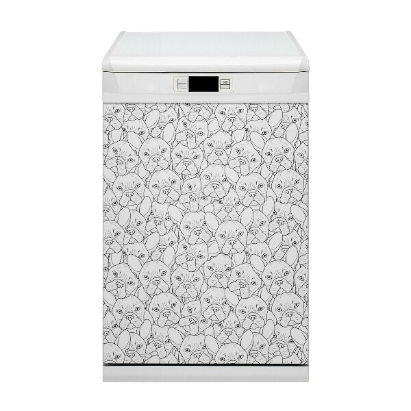 Capa magnética para máquina de lavar louça Cão Bulldog