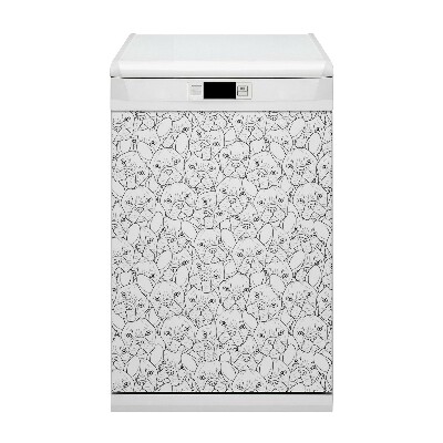 Capa magnética para máquina de lavar louça Cão Bulldog