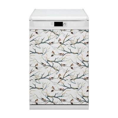 Painel magnético para máquina de lavar louça Pardais nos galhos