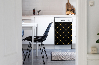 Capa magnética para máquina de lavar louça Losangos dourados