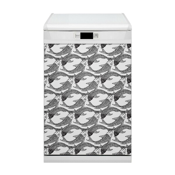 Capa magnética para máquina de lavar louça Peixe koi