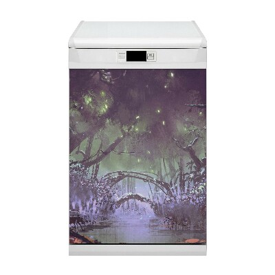 Painel magnético para máquina de lavar louça Floresta escura