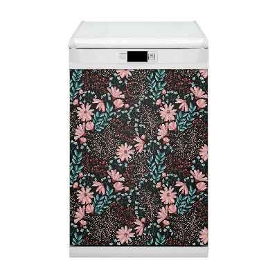 Painel magnético para máquina de lavar louça Flores vintage