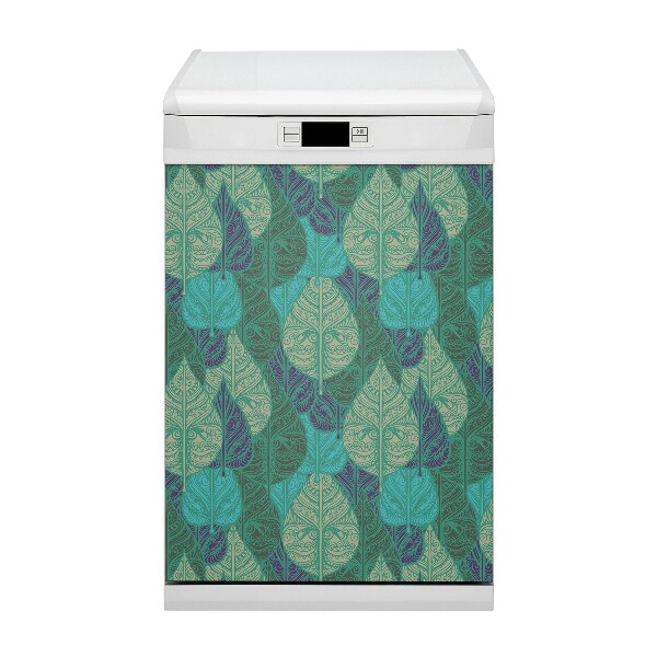 Painel magnético para máquina de lavar louça Folhas