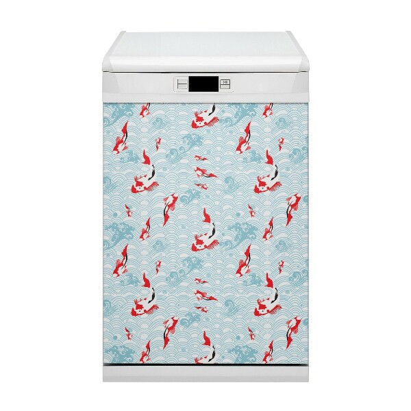 Painel magnético para máquina de lavar louça Carpa Koi