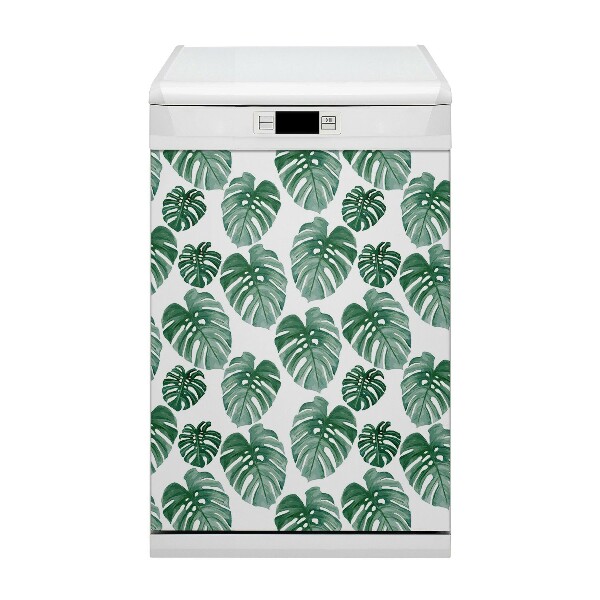 Capa magnética para máquina de lavar louça Folhas de Monstera