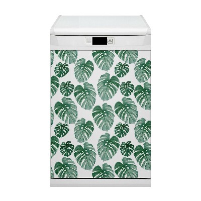 Capa magnética para máquina de lavar louça Folhas de Monstera