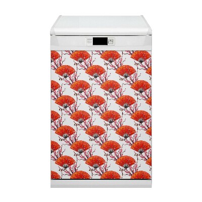 Capa magnética para máquina de lavar louça fãs japoneses