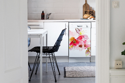 Capa magnética para máquina de lavar louça Flor pastel