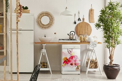 Capa magnética para máquina de lavar louça Flor pastel