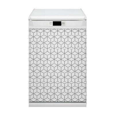 Painel magnético para máquina de lavar louça Cubos cinzas