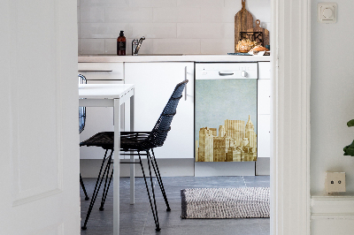 Painel magnético para máquina de lavar louça Arranha-céus de Manhattan