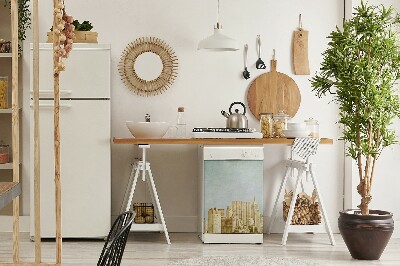 Painel magnético para máquina de lavar louça Arranha-céus de Manhattan