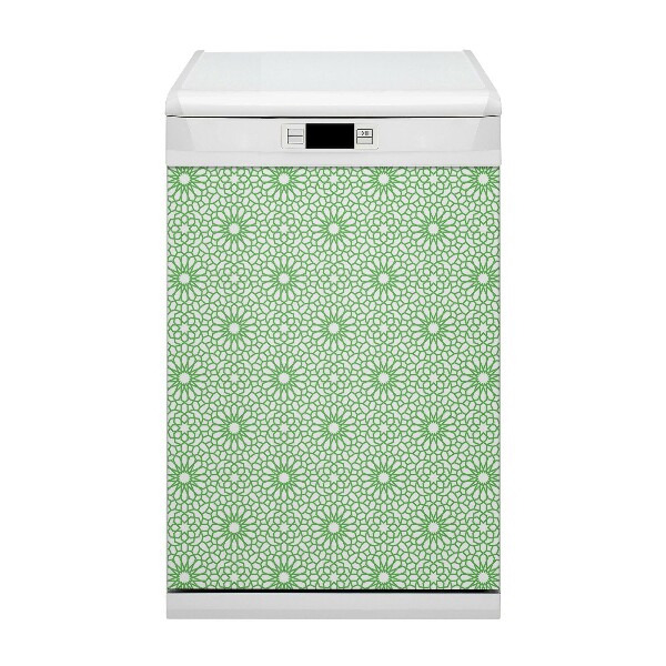 Capa magnética para máquina de lavar louça Flores orientais